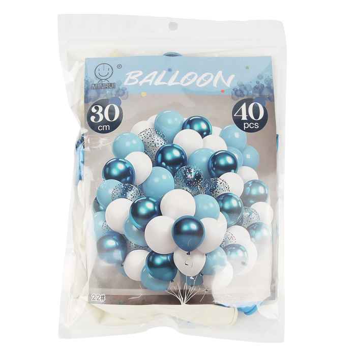 [G3782] Globos surtidos x40, 12" diferentes colores, en bolsa, 2 colores