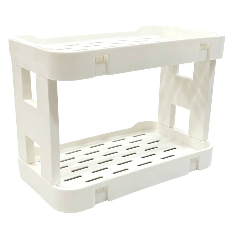 [G3838] Organizador de plástico 2 estantes, en caja