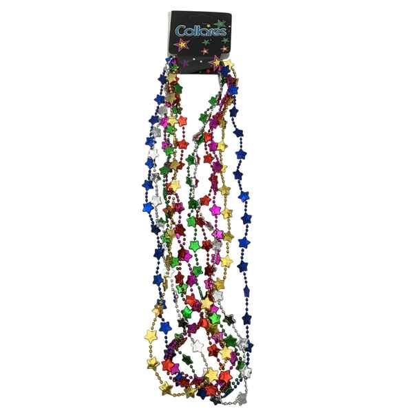 Collar de plástico para cotillón x6, varios colores