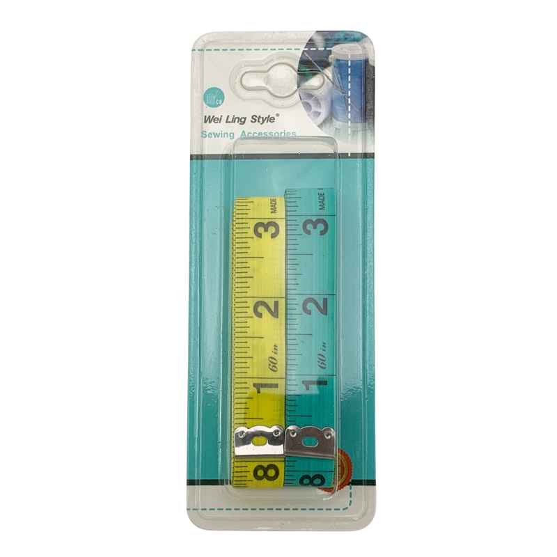 [G3860] Cinta métrica x2, para modista 1.5m, PACK x12, en blister, varios colores