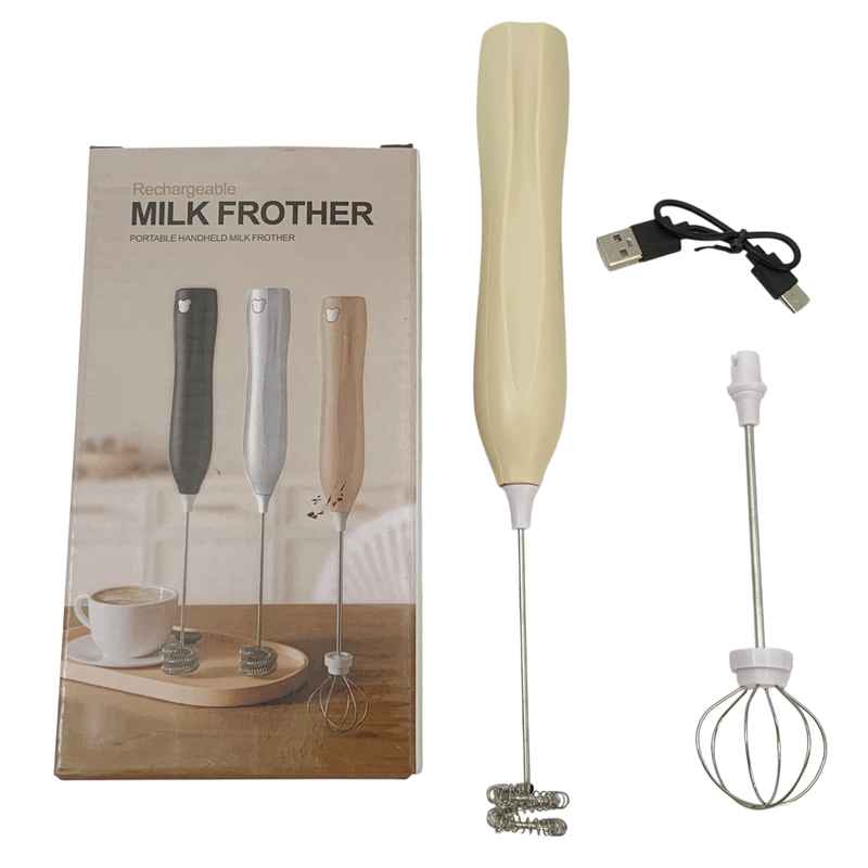 Batidor para capuchino, con 2 paletas, USB en caja