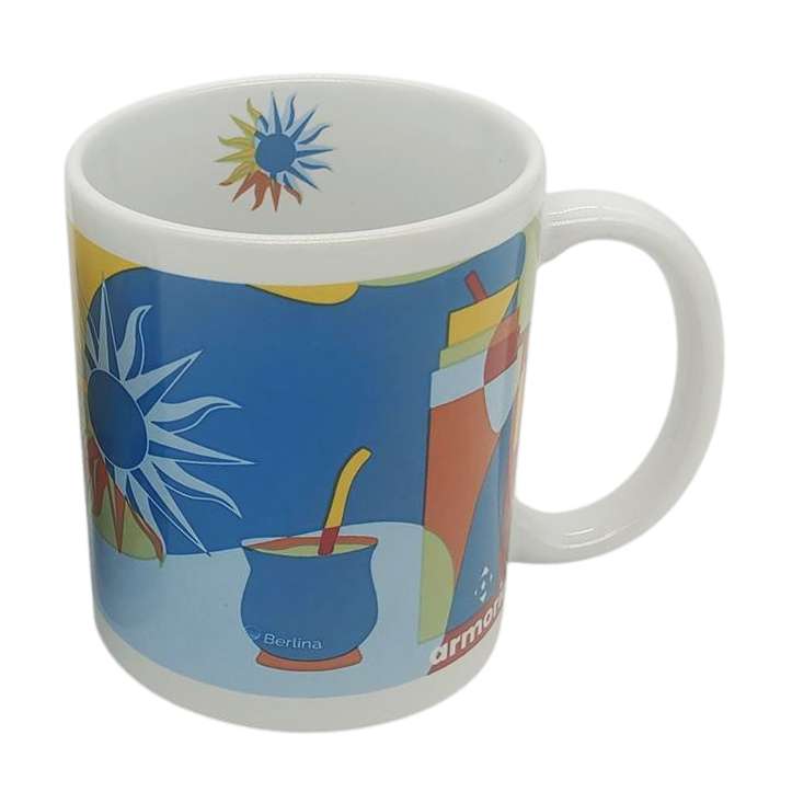 [H200CI] Taza de loza 300ml, Uruguay termo mate