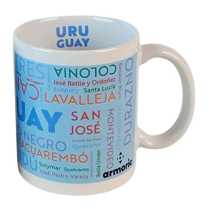 [H200CK] Taza de loza 300ml, Uruguay localidades