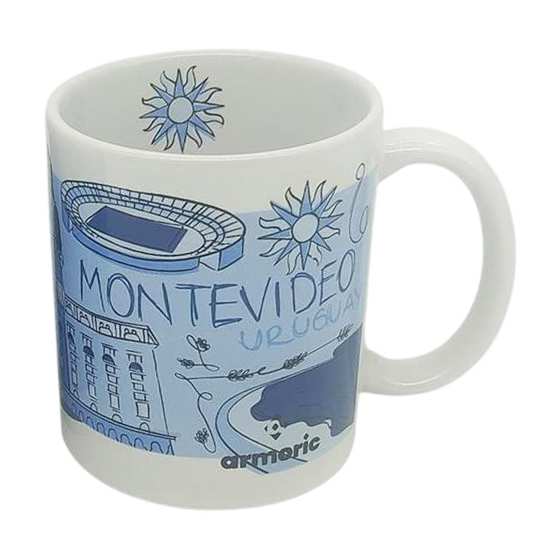 Taza de loza 300ml, Uruguay Montevideo