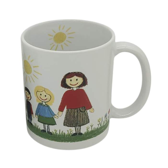 [H200CT] Taza de loza 300ml, Mamá familia