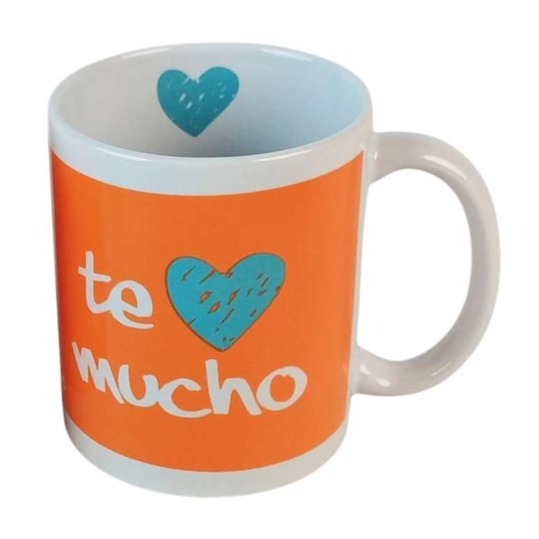[H200DC] Taza de loza 300ml, corazón te quiero mucho