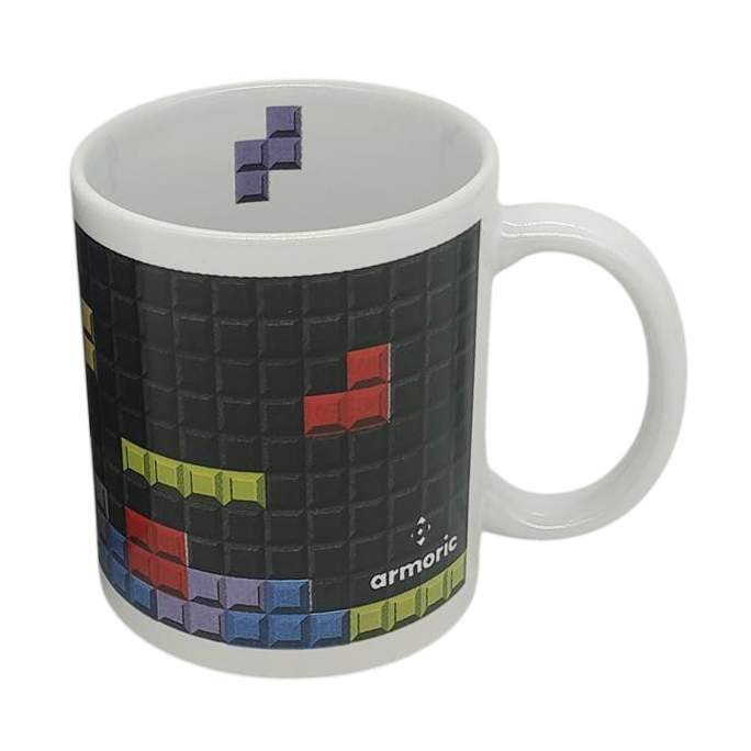 [H200DD] Taza de loza 300ml, tetris