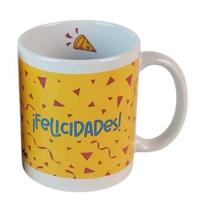 [H200DH] Taza de loza 300ml, felicidades
