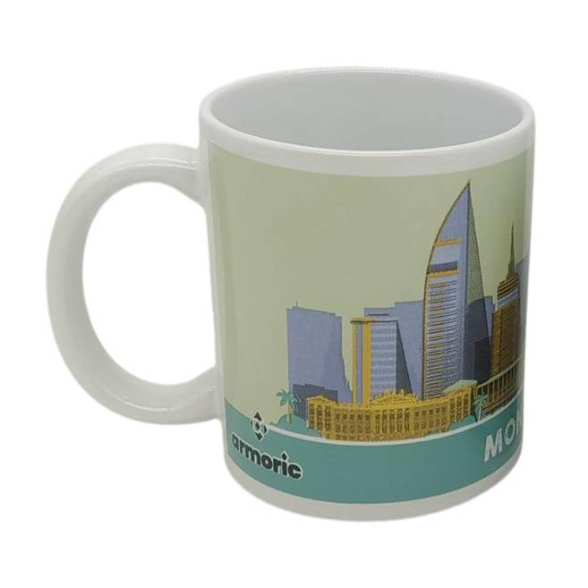 [H200DP] Taza de loza 300ml, Uruguay Montevideo