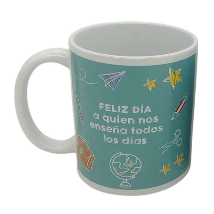 [H200ED] Taza de loza 300ml, Feliz día Maestro