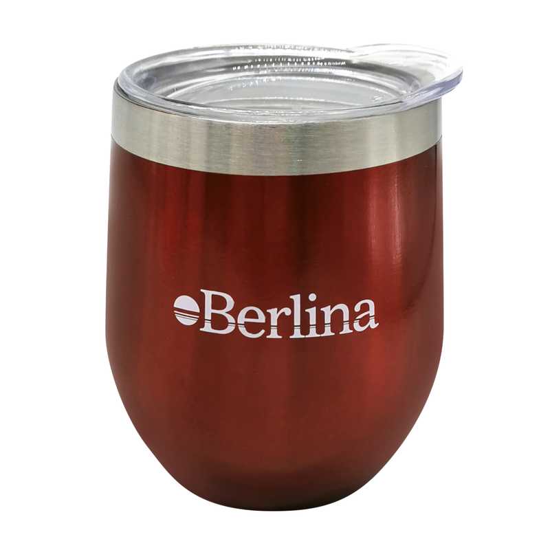 [H2913B] Mate 220ml Berlina ROJO, con tapa doble pared de acero inoxidable en caja
