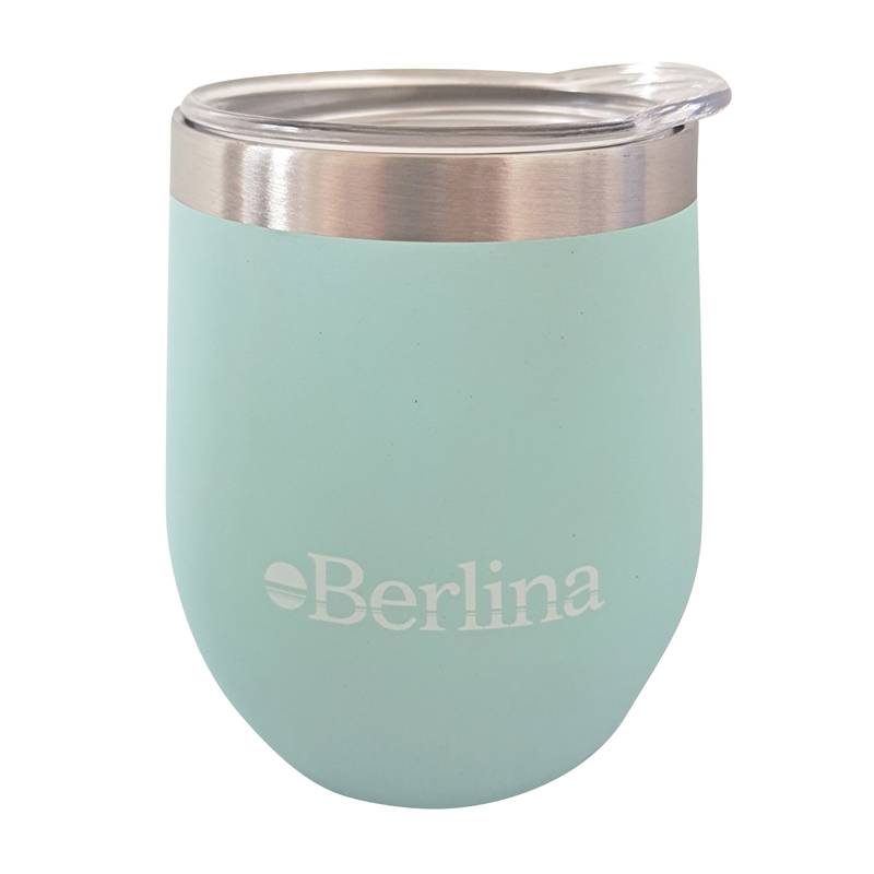 [H2913D] Mate 220ml Berlina VERDE, con tapa doble pared de acero inoxidable en caja