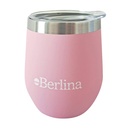 Mate 220ml Berlina ROSADO, con tapa doble pared de acero inoxidable en caja