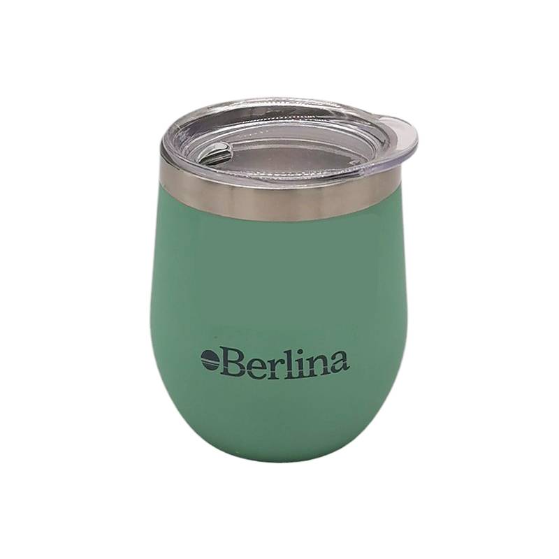 [H2913J] Mate 220ml Berlina VERDE, con tapa doble pared de acero inoxidable, en caja