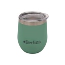 Mate 220ml Berlina VERDE, con tapa doble pared de acero inoxidable, en caja
