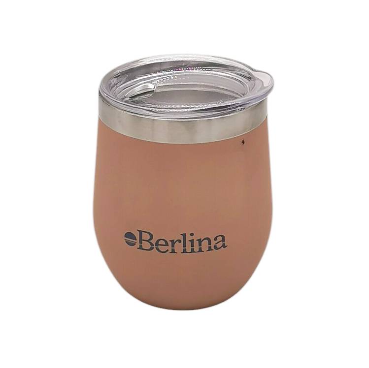 [H2913N] Mate 220ml Berlina BEIGE, con tapa doble pared de acero inoxidable, en caja