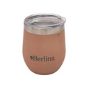 Mate 220ml Berlina BEIGE, con tapa doble pared de acero inoxidable, en caja