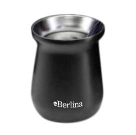 [H3377A] Mate 260ml Berlina NEGRO, alto doble pared de acero inoxidable en caja