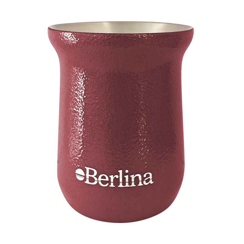 [H3377C] Mate 260ml Berlina ROJO, alto doble pared de acero inoxidable en caja