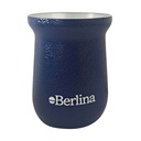 Mate 260ml Berlina AZUL, alto doble pared de acero inoxidable en caja
