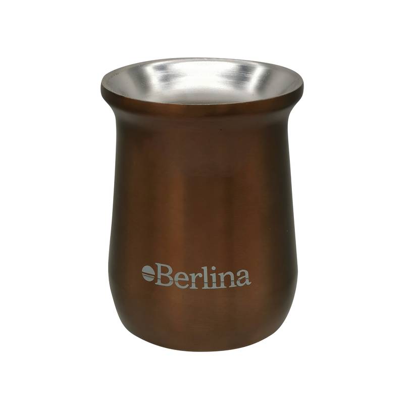 [H3377E] Mate 260ml Berlina COBRE, alto doble pared de acero inoxidable, en caja