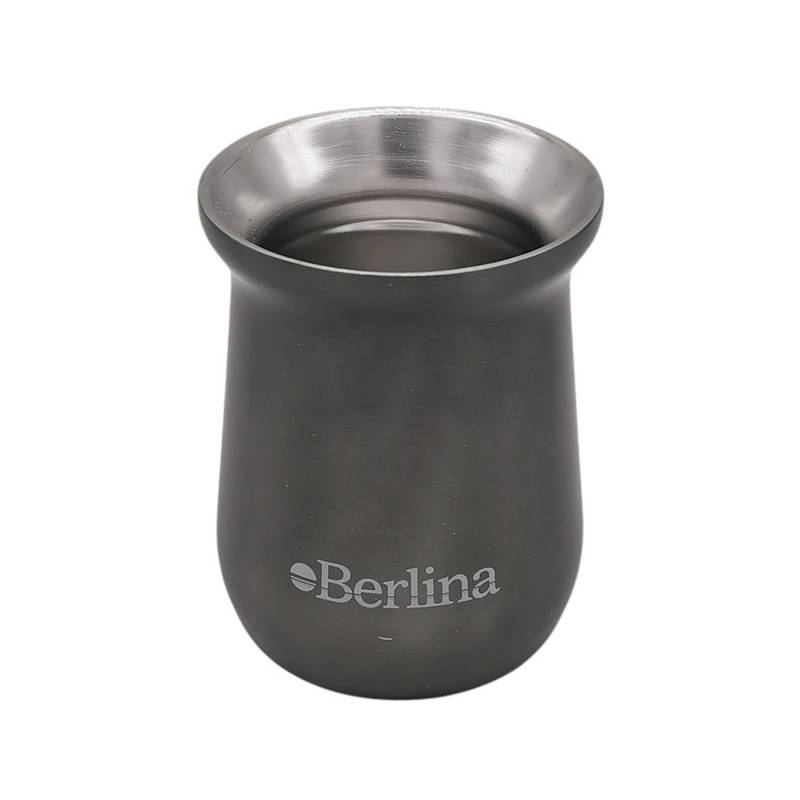 [H3377F] Mate 260ml Berlina GRIS, alto doble pared de acero inoxidable, en caja