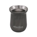 Mate 260ml Berlina GRIS, alto doble pared de acero inoxidable, en caja