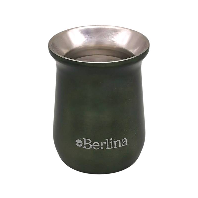 [H3377H] Mate 260ml Berlina VERDE, alto doble pared de acero inoxidable, en caja