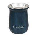 Mate 260ml Berlina AZUL, alto doble pared de acero inoxidable, en caja