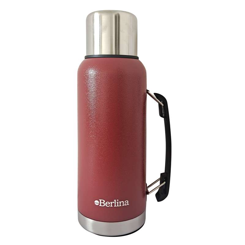 [H3570RJ] Termo 1L acero BORDEAU pico cebador, base antideslizante, Berlina