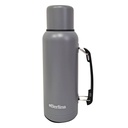 Termo 1L con asa color GRIS, tapón clásico, base antideslizante, Berlina