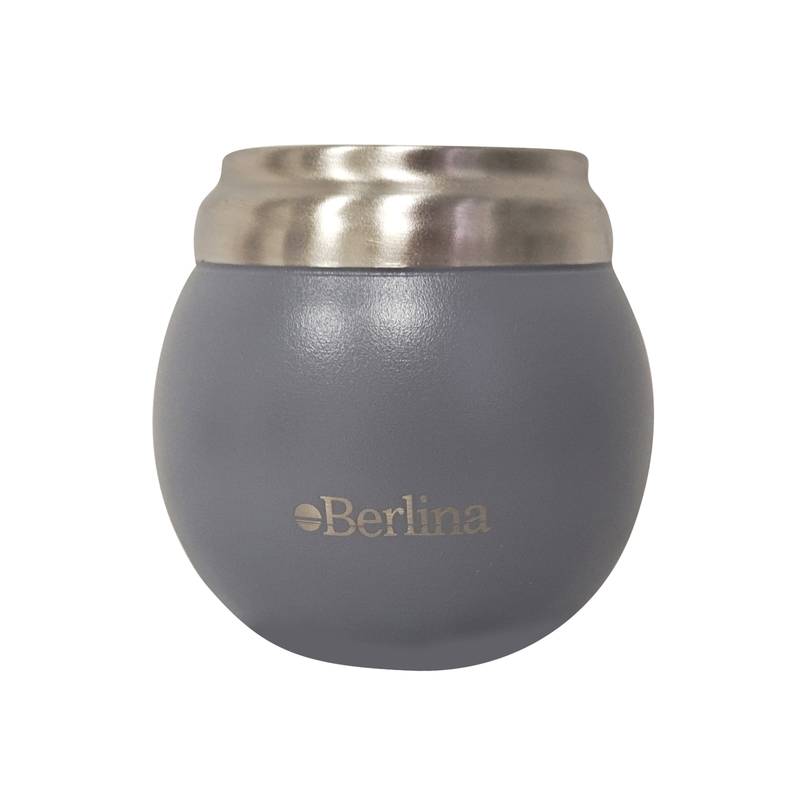 [H3778GR] Mate 210ml Berlina GRIS, doble pared de acero inoxidable en caja