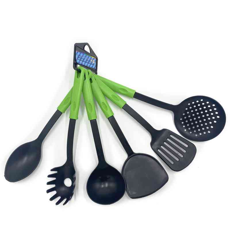 Cucharones utensilios de cocina de plástico x6, varios colores