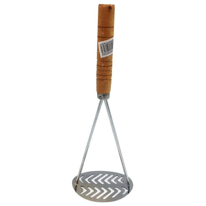 [HA2559] Pisapapas de metal con mango de madera
