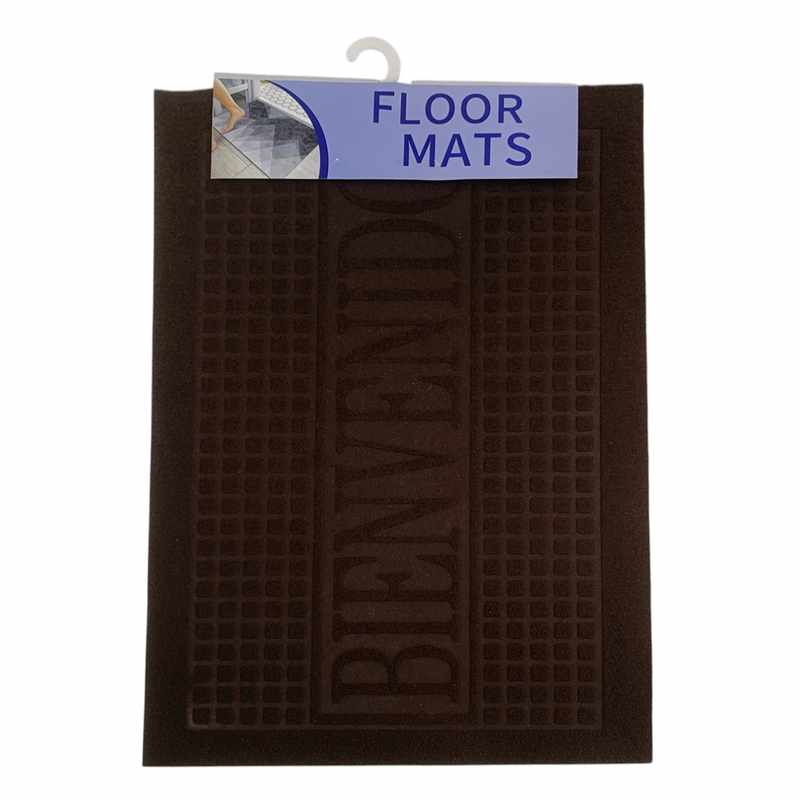 [HA2593] Alfombra felpudo moquette y PVC, con diseño, varios colores