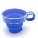 Taza de silicona, telescópica, con tapa, varios colores
