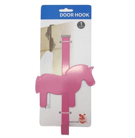[HA2746] Perchero gancho de metal, para puerta, diseños infantiles, 4 modelos, en cartón
