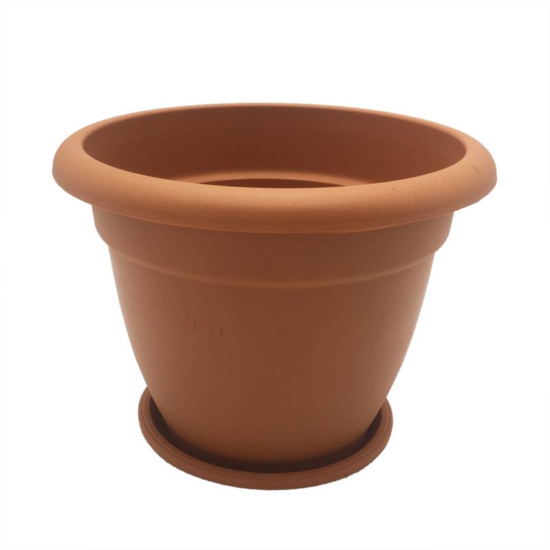 [HA2879] Maceta de plástico redonda, 24cm, con plato