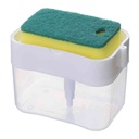 Dispensador de jabón y porta esponja de acrílico, en caja varios colores