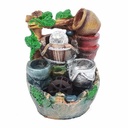 Fuente de agua, de resina con esfera, en caja, varios modelos