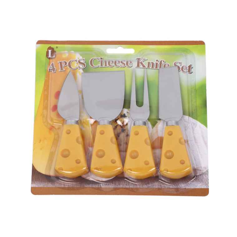 [HA3366] Cuchillo y utensilios para queso x4, en blister