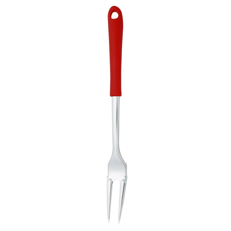 [HA3440RJ] Tenedor trinchante de acero inoxidable ROJO, ELEGANCE MARTINAZZO