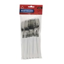 Cubiertos tenedor de mesa x12 en bolsa acero inoxidable BLANCO, ELEGANCE MARTINAZZO