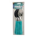 Cubiertos cucharas de mesa x6 en blister acero inoxidable VERDE, UNA MARTINAZZO