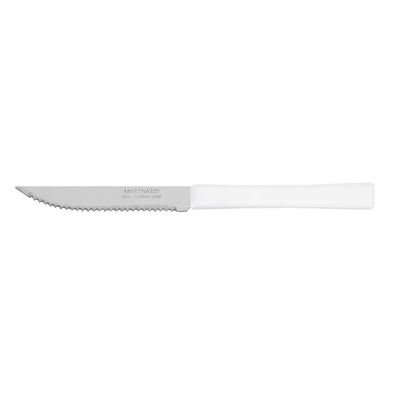 [HA3486BL] Cubiertos cuchillos de mesa x6 en blister, acero inoxidable BLANCO, UNA MARTINAZZO