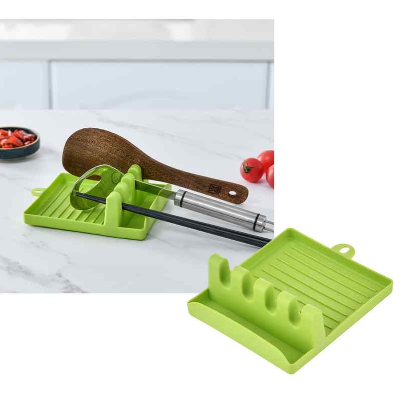 Base soporte apoya cuchara de plástico