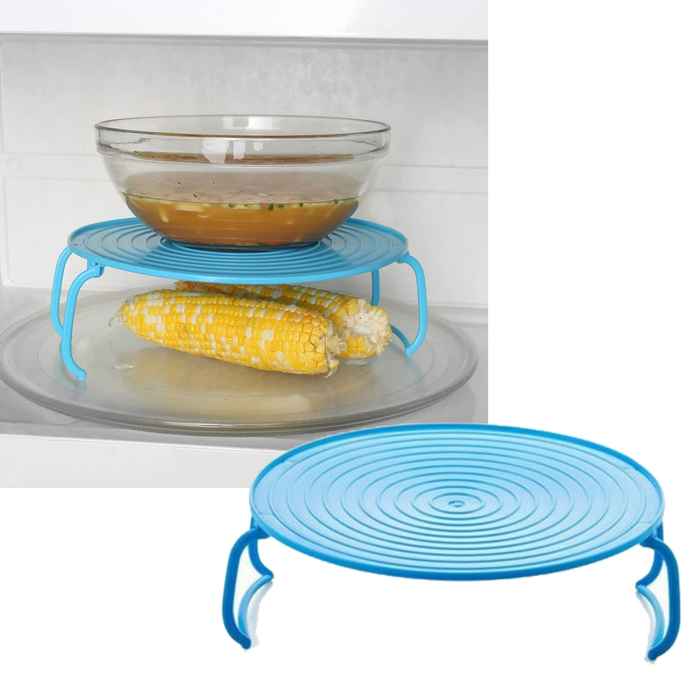 [HA3613] Bandeja tapa estante patas plegable para microondas, varios colores