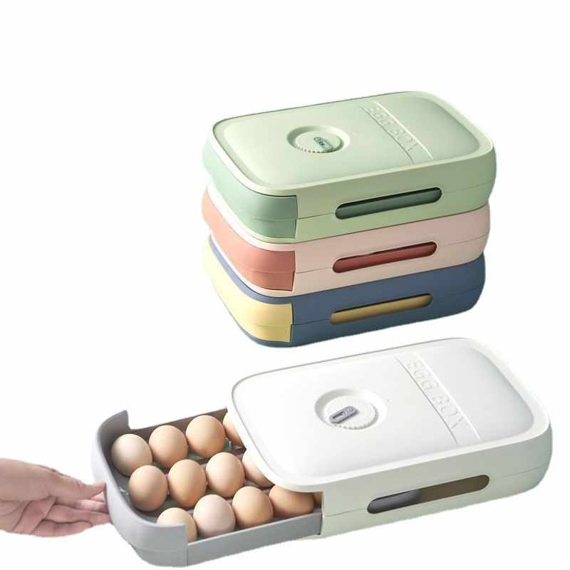 [HA3774] Huevera de plástico apilable, en bolsa, varios colores