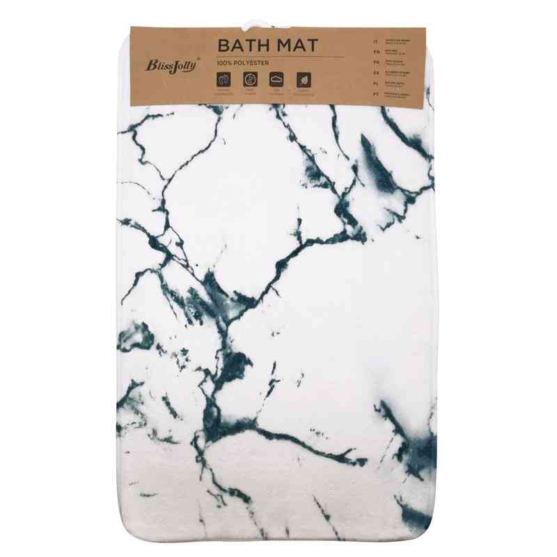 Alfombra para baño suave, con antideslizante, diseño mármol