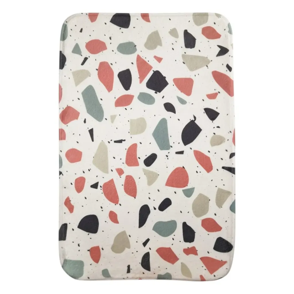 [HA3812C] Alfombra para baño suave, con antideslizante diseño manchas